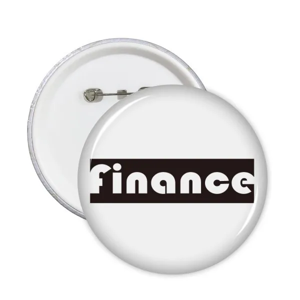 

Course And Major Finance Black Round Pins Badge Button Clothing Decoration Gift 5pcs