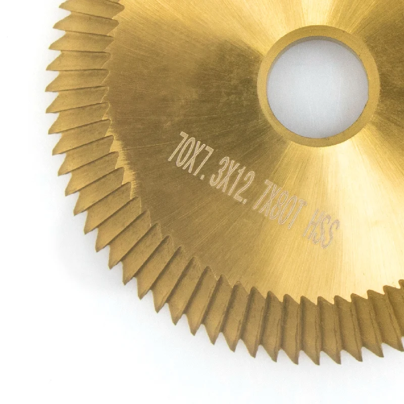 1Pc Titanium Coated Key Machine Cutter 70X7.3X12.7Mm 80T Hss Key Duplicate Machine Saw Blade for Cutting Keys Locksmith Tools