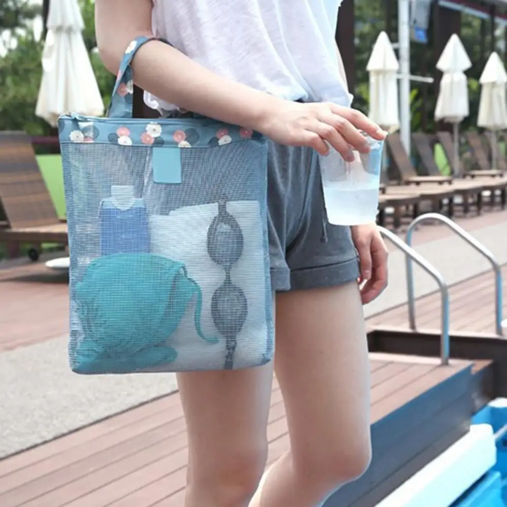 4 Styles children adult storage bags mesh shell sand beach seashell bag kids toy mesh sandboxes away cross body mesh bag