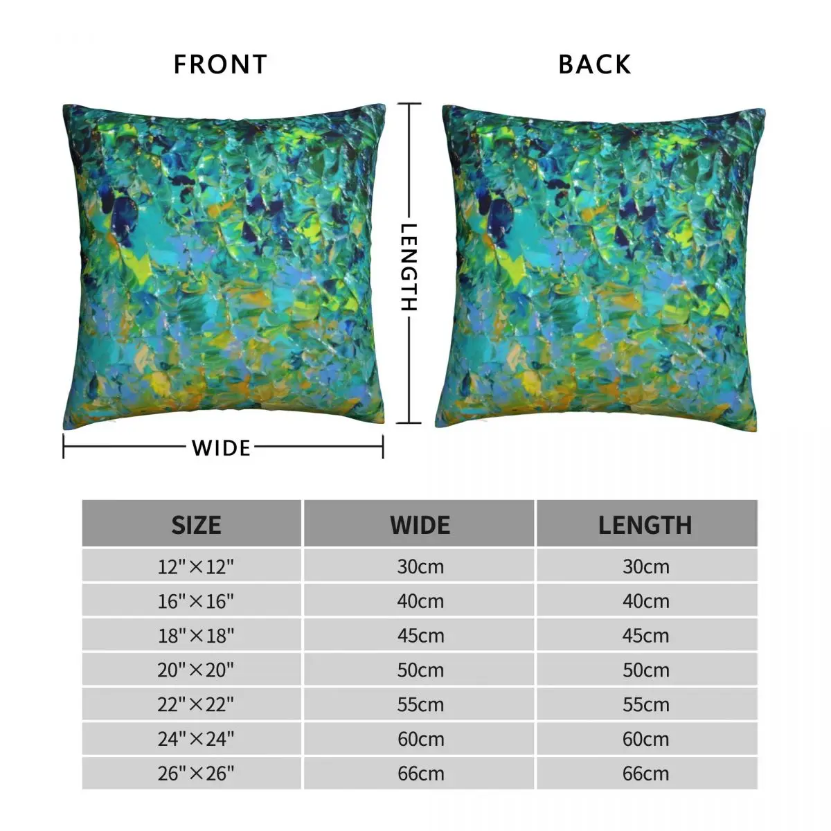 BENEATH THE SURFACE Stunning Square Pillowcase Polyester Velvet Linen Printed Zipper Decorative Throw Pillow Case for Home