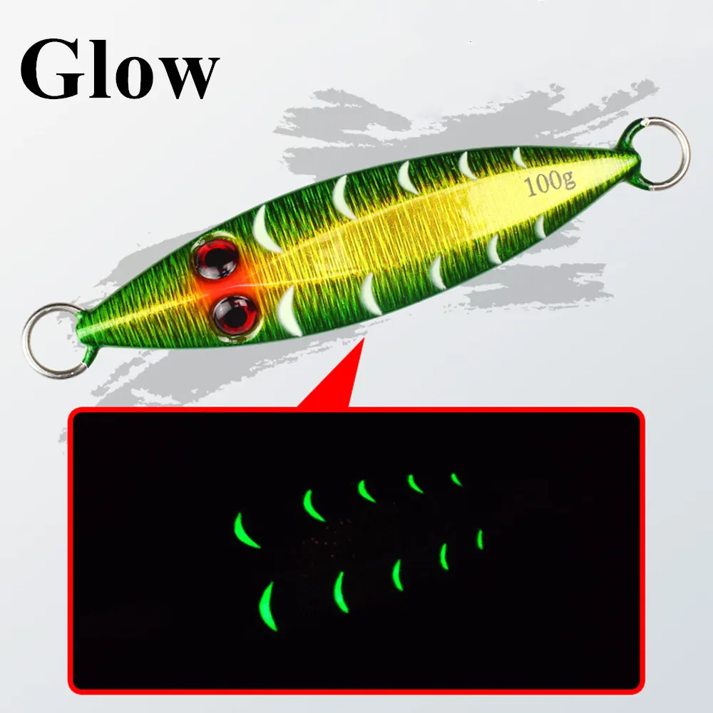 Slow Jig Metálico Luminoso Castfun – Señuelo de Pesca - imagen 3
