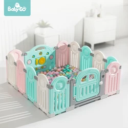 BabyGo Foldable Baby Safety Playpen Indoor Outdoor Children Activity Center Toddler Crawl Play Yard Kids Baby Fence Playground