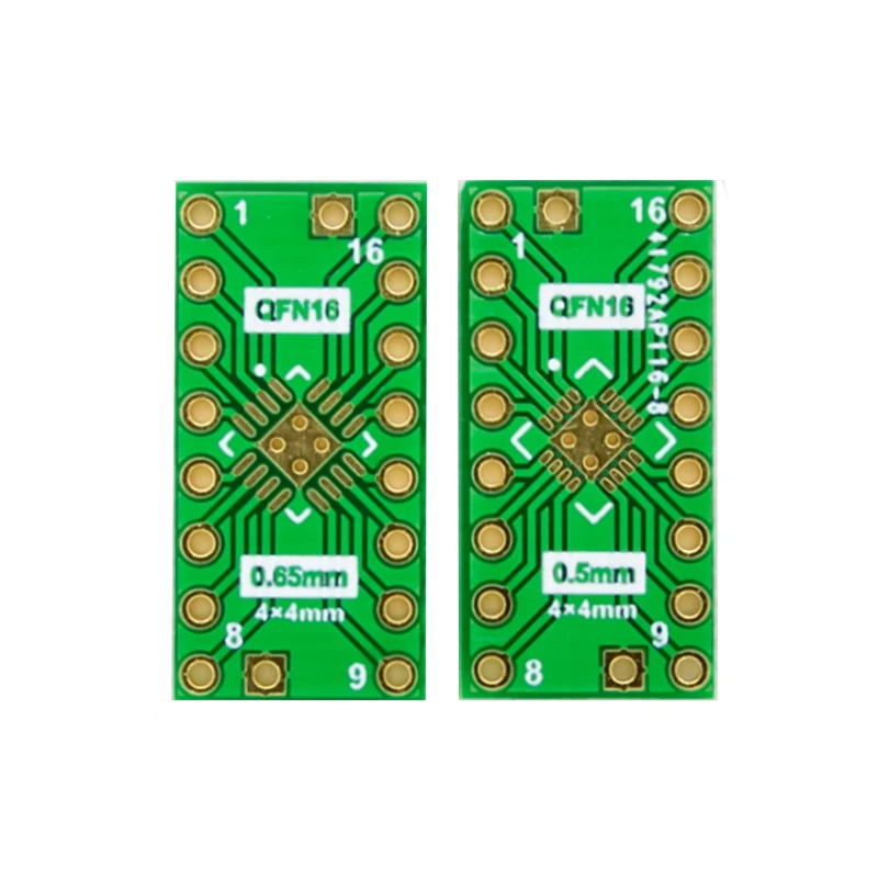 Adaptador de pino qfn16 para di16 16, 0.5mm/0.65mm, placa de experimento, conversor pcb de soquete ic