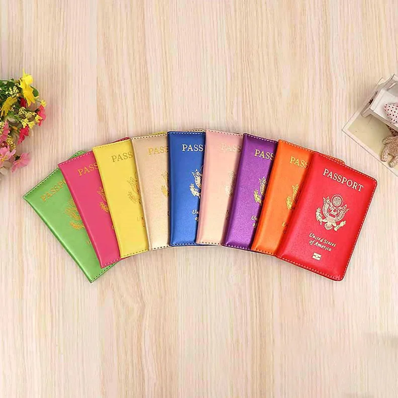 USA Travel Passport Cover Women Pink USA Passport Holder American Covers for Passports Girls Cases Passport Wallet Hot Sale