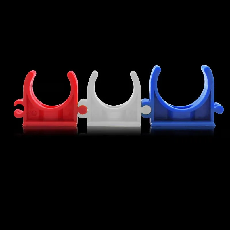 10Pcs PVC Pipe Clamp 16-32Mm Water Hose Connectors Strap clip fastener Plastic Tube Fittings support bracket Garden Accessories