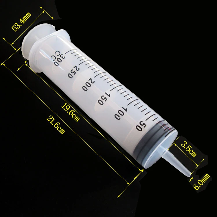 300ml Plastic Syringe Syringe without needles for industrial injection, pack of 1pcs
