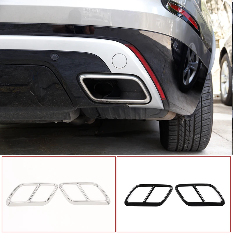 Car Exhaust Pipe Cover Trim 304 Stainless Steel For Range Rover Velar 2017 2018 2019 2020 Exhaust Emission Car Accessories