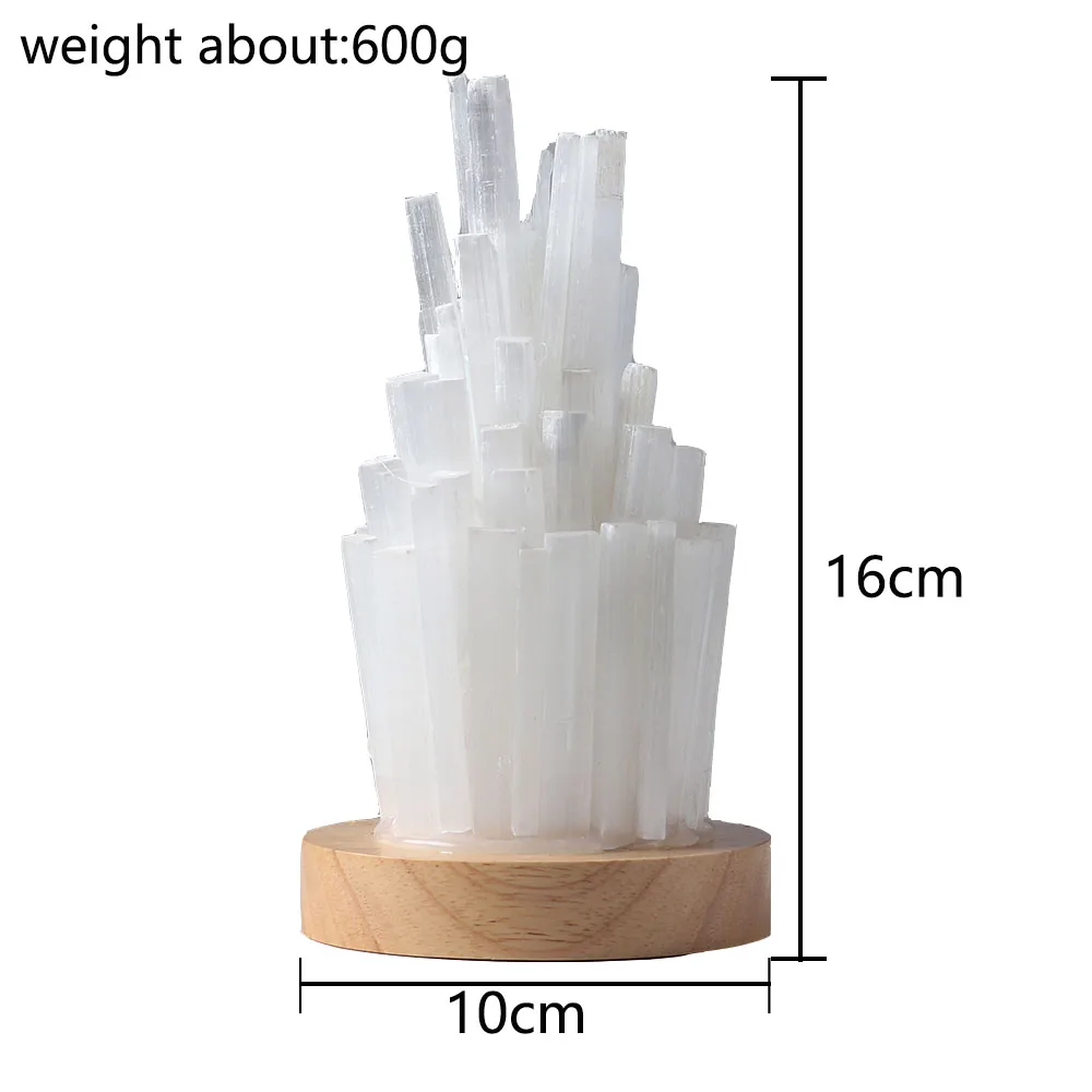 Natural Crystal Selenite Stone Healing Gemstones  Energy Jewelry  White Plaster Stone Mineral Home Bedroom Decorate