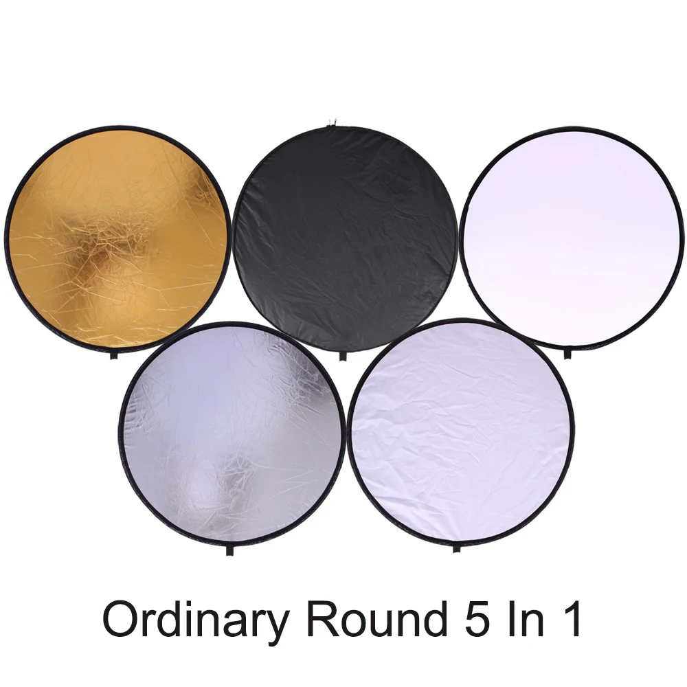 43 "/110Cm 5 In 1 Draagbare Reflector Fotografie Houvast Inklapbare Multi Disc Ronde Licht Diffuser Reflector Voor foto Studio