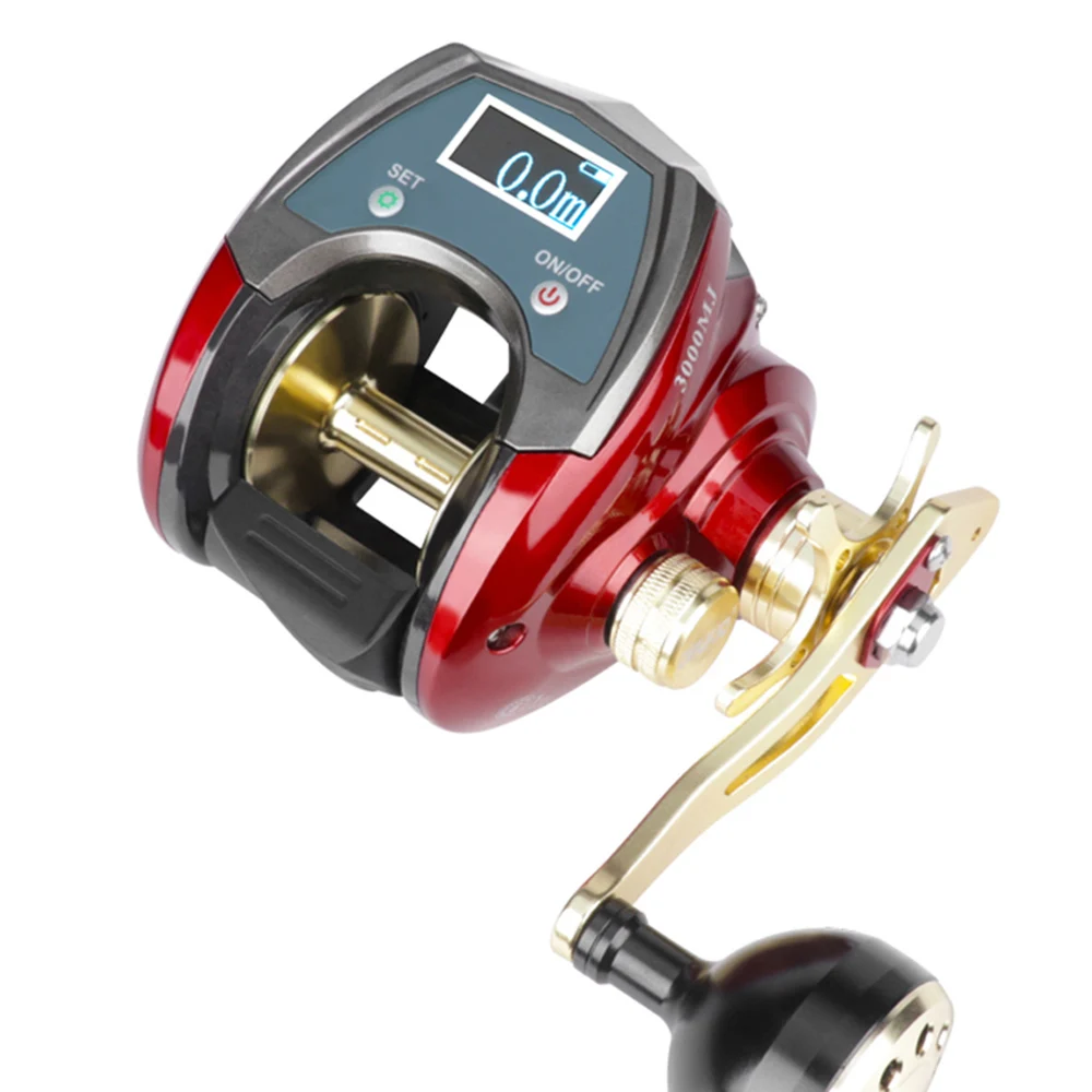 Electronic Fishing Baitcasting Reel High Speed 6.4:1 Max Drag 20kg Iron Man Line Counting Digital Display Carp Fishing Wheel