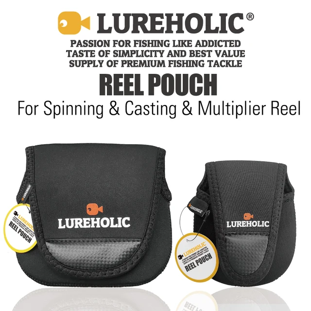 LUREHOLIC Gruby neoprenowy pokrowiec na kołowrotek Torba ochronna na kołowrotek Pokrowiec na kołowrotek spinningowy Kołowrotek wędkarski na przynęty