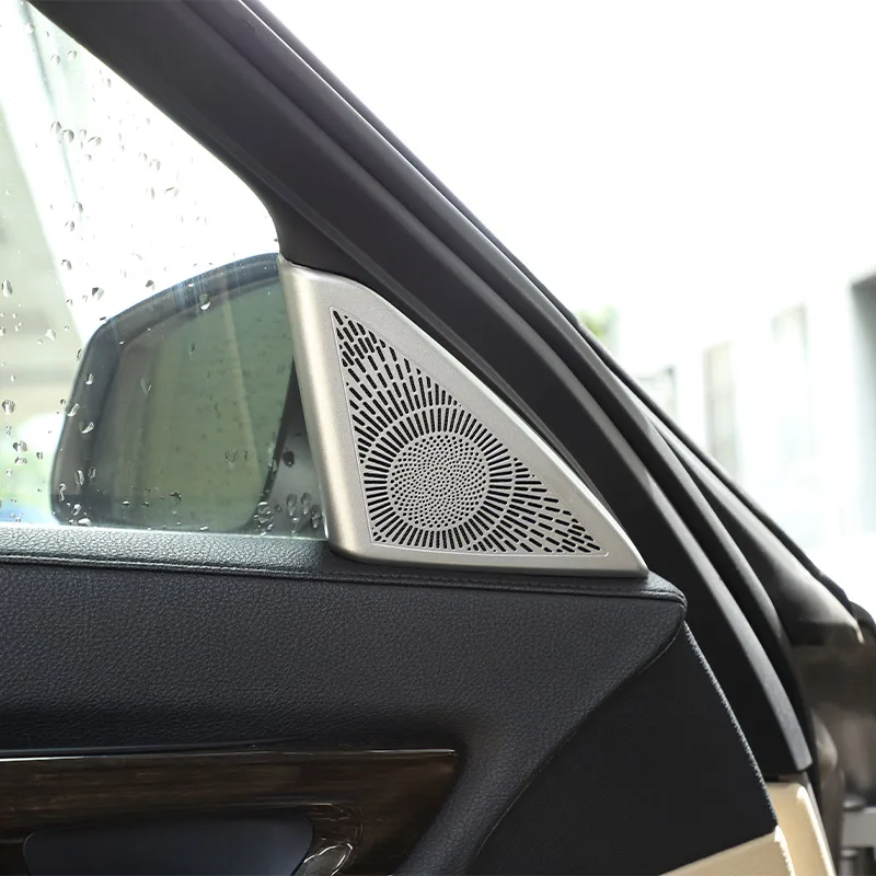 For BMW 7 Series F01 F02 F03 F04 2009-2014 Aluminum Alloy Car Door Tweeter Audio Speaker Cover Decorate Sticker Car Accessories