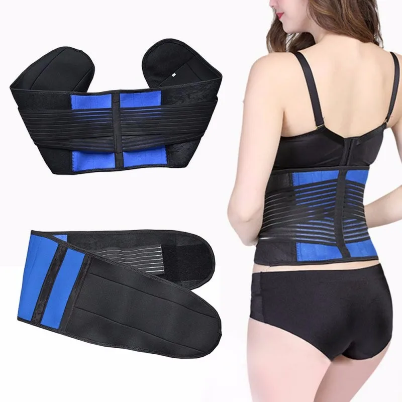 Size 2XL 3XL 5XL 6XL Double Pull Breathable Waist Support Brace Magnetic Lumbar Orthopedic Corset Brace Lower Back Support Belt