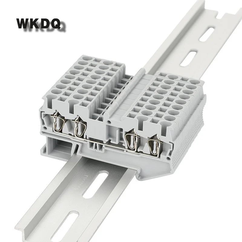 Wire Electrical Connector ST2.5-QU 10Pcs Spring-cage Termin 4 Conductor Cable Plug ST 2.5 QUATTRO 2.5mm2 Din Rail Terminal Block