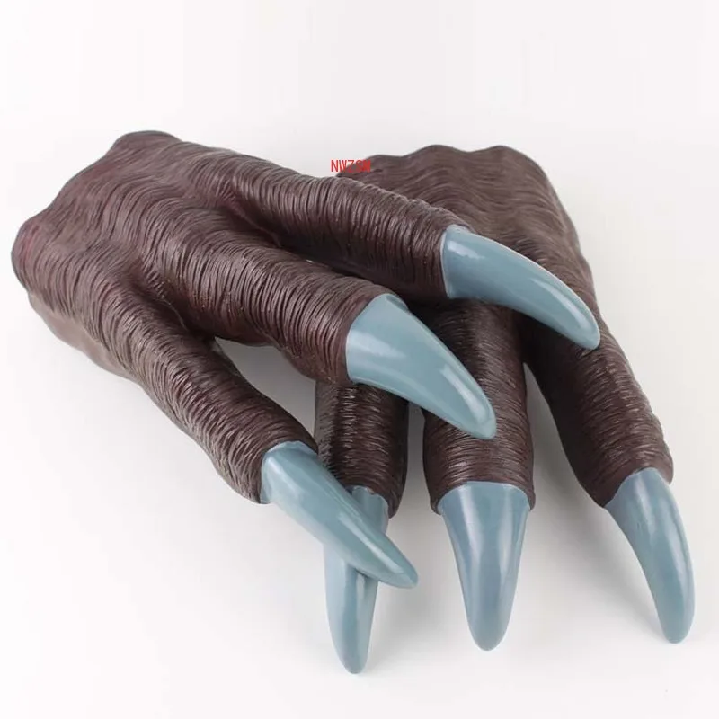 Halloween Party Dinosaur Claw Gloves Simulation Dinosaur Toy Hand Cosplay  Kid Trick Prop Prank Toy for Kids Puppets Gifts