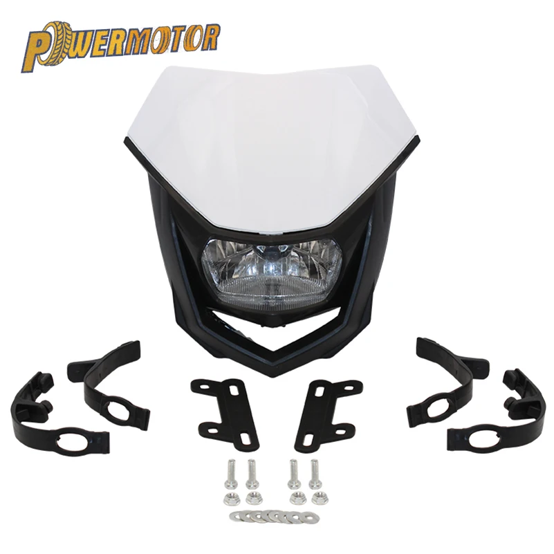 Motorcycle Headlight Enduro Universal 35W Lighting Dual Sport   Fairing for Yamaha Honda Suzuki Motocross Dirt Bike Accessories