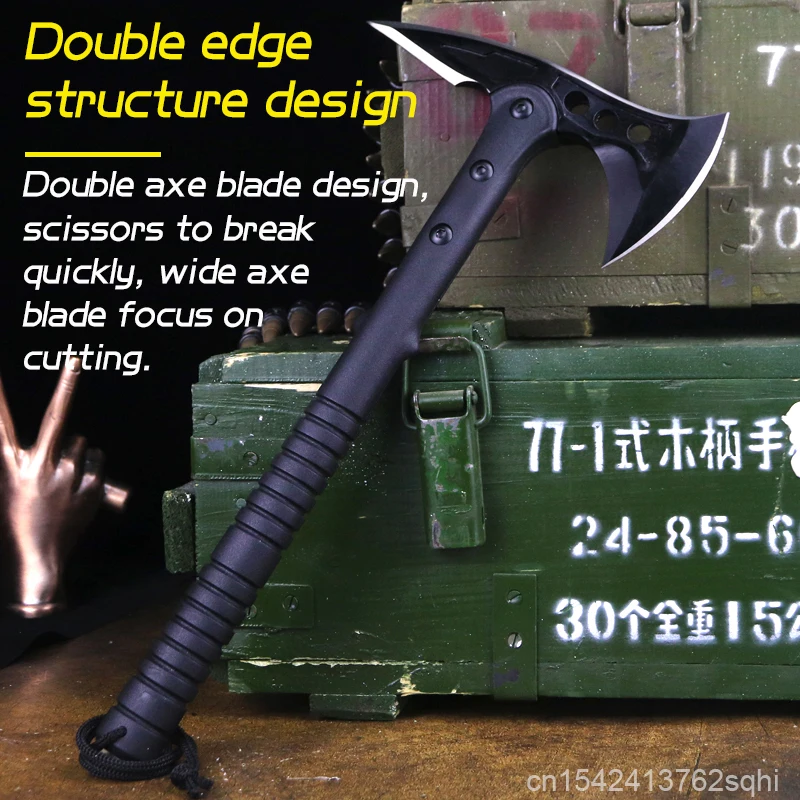 Outdoor survival 420 stainless steel camping tactical axe multi-purpose wild adventure mountain axe car anti - combat axe