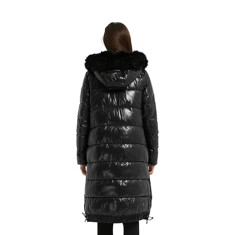 Giolshon 2022 Women Puffer Jacket Winter Thick Long Hooded Padded Bubble Coats Female Loose Parkas Ladies Oversize Outwear