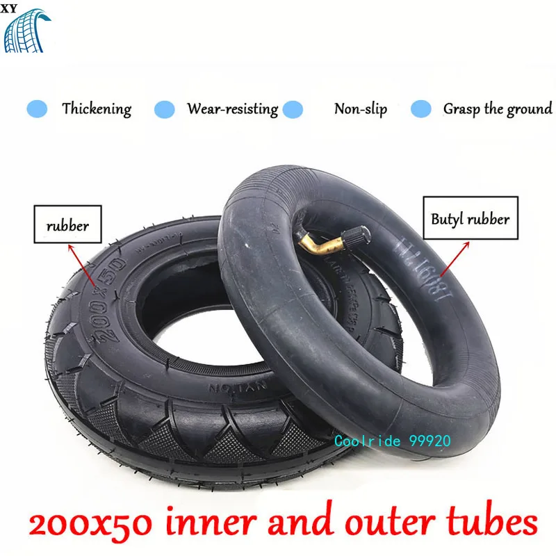 Thickened 200x50 Outer Tire 200 * 50 Inner Tube 8 Inch Electric Scooter Inner and Outer Tire Belt Punching Inflated Rear Wheel