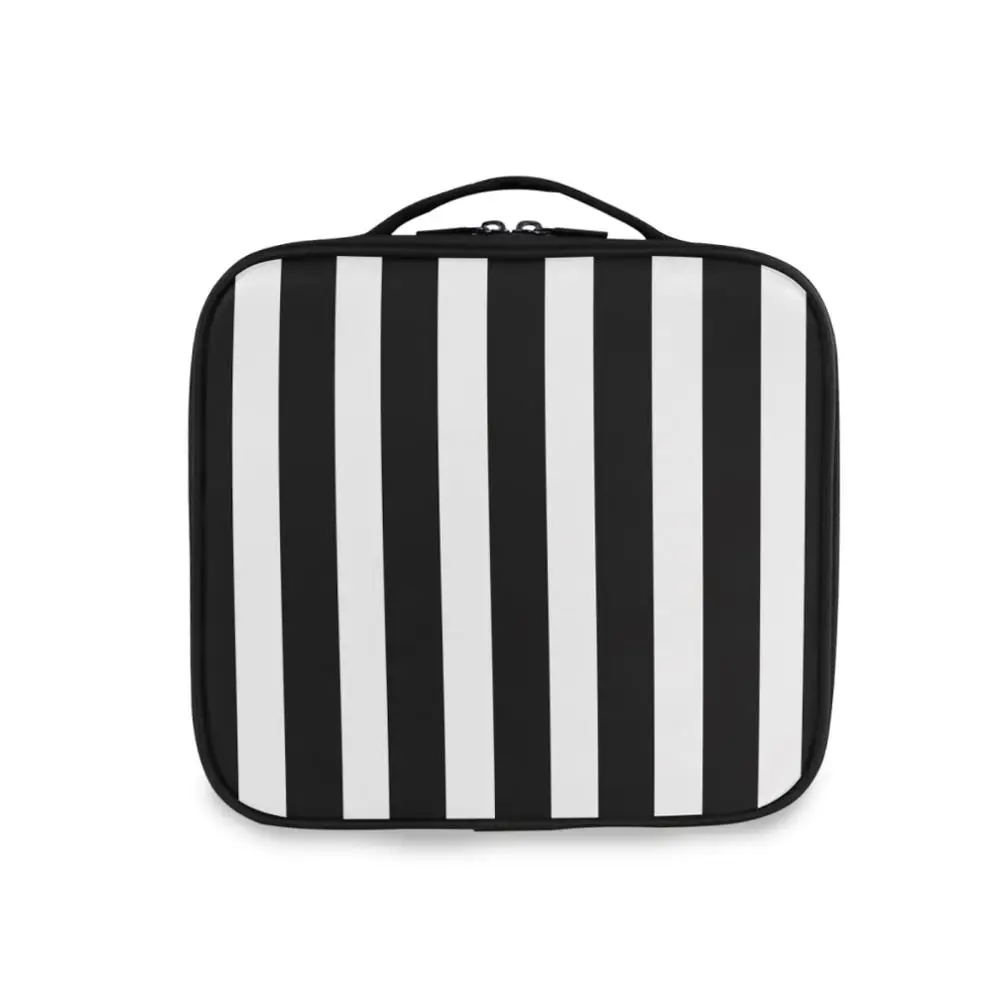 ALAZA High Quality Large Capacity Stripe Pattern Cosmetic Bag Wash Bag Women Makeup Pouch Travel Organizer Portable Toiletry Kit