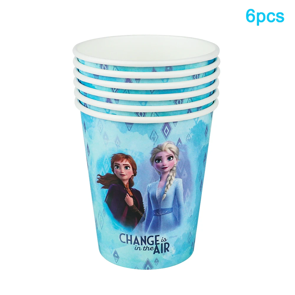 Disney Princess Frozen Theme Party Paper Cup Plate Napkin Birthday  Decorations Disposable Tableware Set High Quality Supply