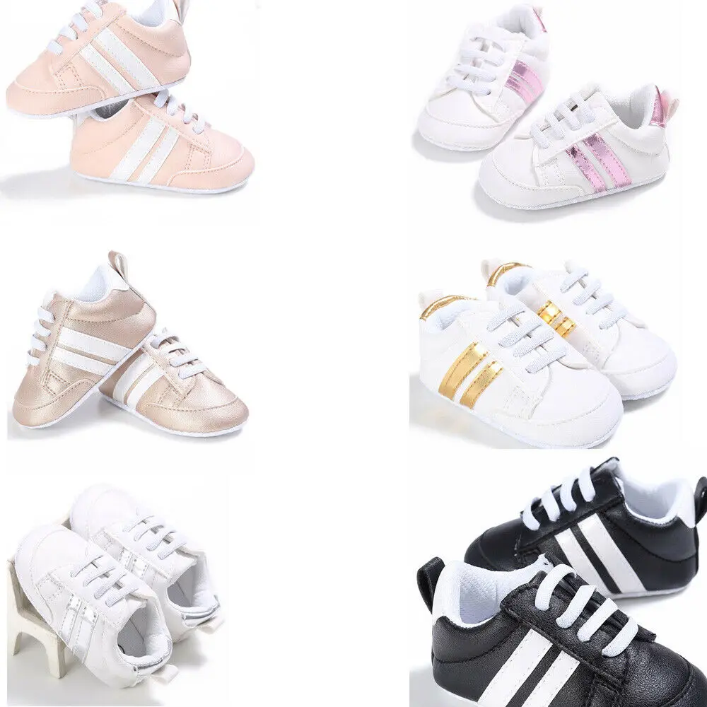 New Fashion Sneakers Newborn Baby Crib Shoe Boys Girls Infant Comfortable Booties Toddler Soft Sole First Walkers Children Shoes