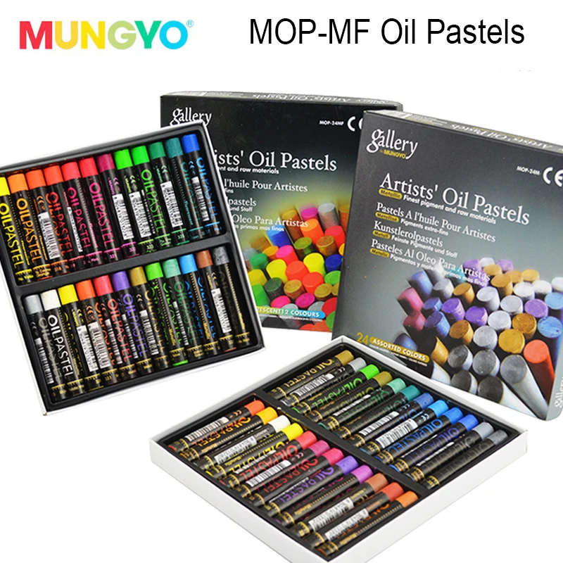 MUNGYO MOP-MF series Gallary  Artists Oil pastels 12/24 Metallic and fluorescent color Oil paint ART drawing supplies