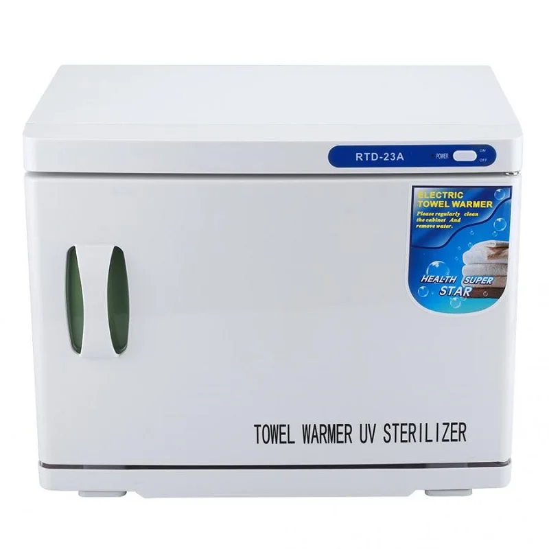 23L Towel Warmer Cabinet Disinfection Large Sterilizer Heater Box With UV Light For Spa Beauty Salon Nails Tools Sterilization