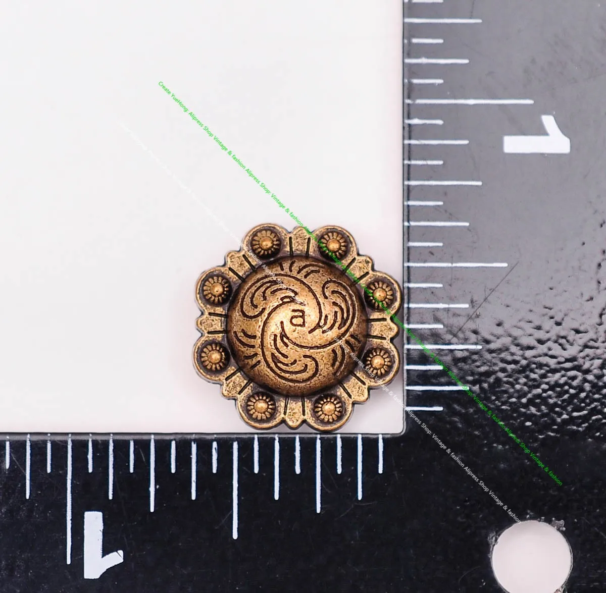 20 stücke 16mm Vintage Silber Westlichen Blumen Beere Conchos Screwback Für Leathercraft Pferd Sattel Gürtel Brieftasche Hut Decor – Detail 16