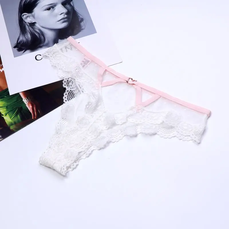 2026 Sexy Spitze Höschen Frauen Herz Low-Taille Unterhose Aushöhlen Tanga Weibliche Nahtlose Unterwäsche Interesse Dessous