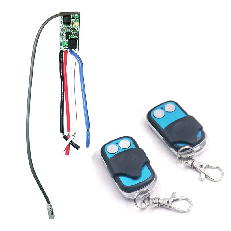 433mhz 1527 Mini Learning Receiver and 2pcs Remote Handle 5V/12V/24V