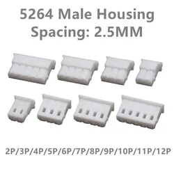 10Pcs 50Pcs Lot 2.5Mm 5264 Vrouwelijke Behuizing Connector 2.5Mm Toonhoogte 2P 3P 4P 5P 6P 7P 8P 9P 10P 11P 12P Plastic Shell Diy Crimps
