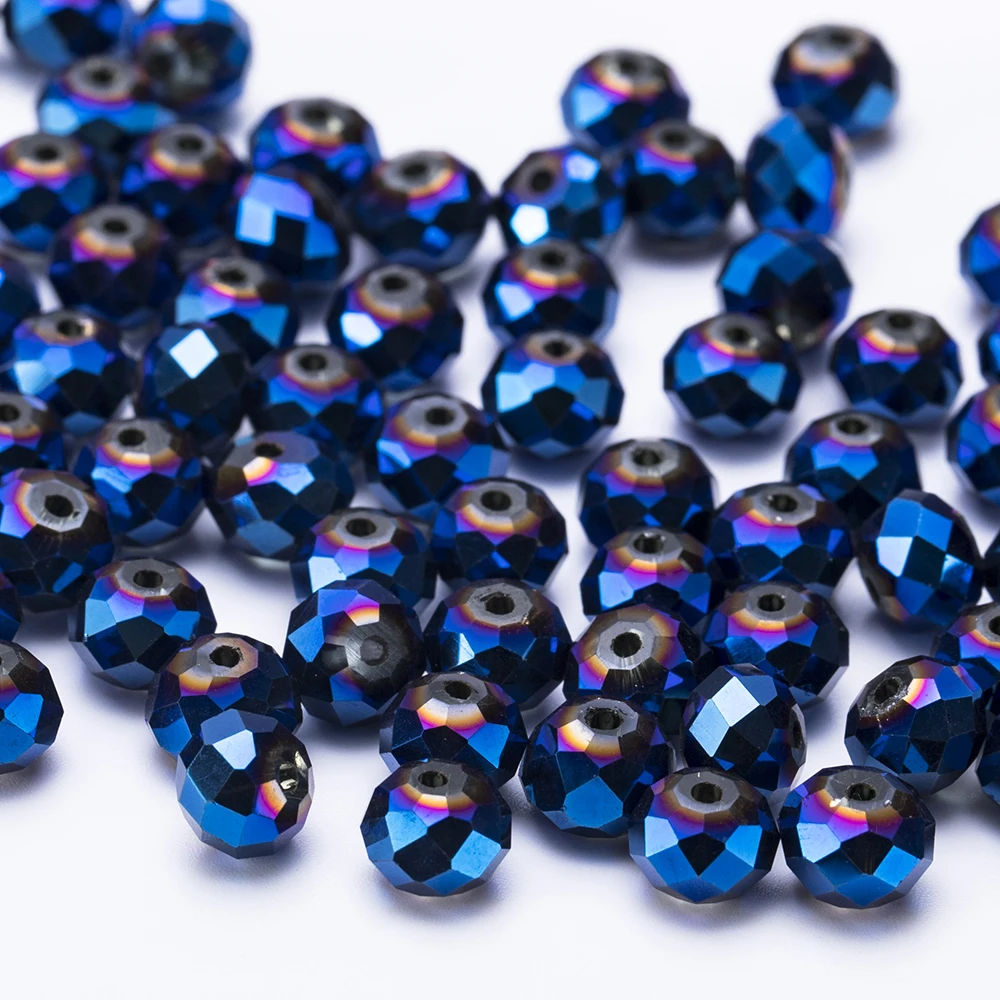 4 6 8 MM Österreichische Runde Rondelle Kristall Perlen Für DIY Armband Schmuck Machen Supples Zubehör Rad Facettierte Glas Perlen