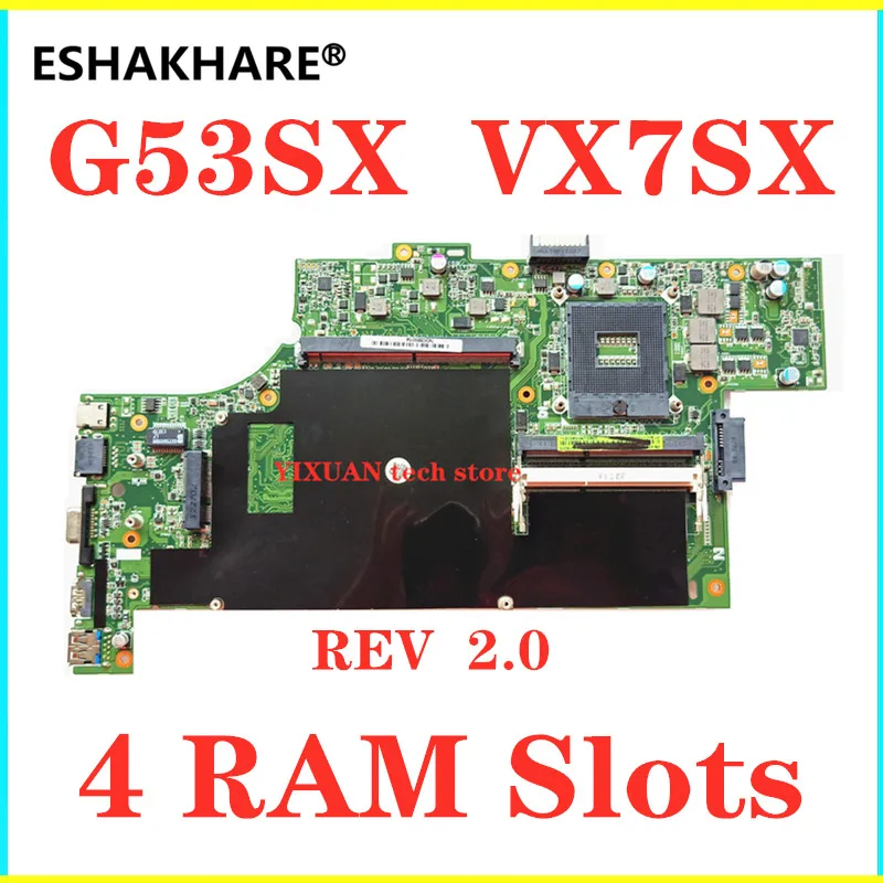 

For ASUS G53SW G53SX VX7 VX7SX G53S Mainboard HM65 With 4 RAM Slots Laptop Motherboard 100% test work Test