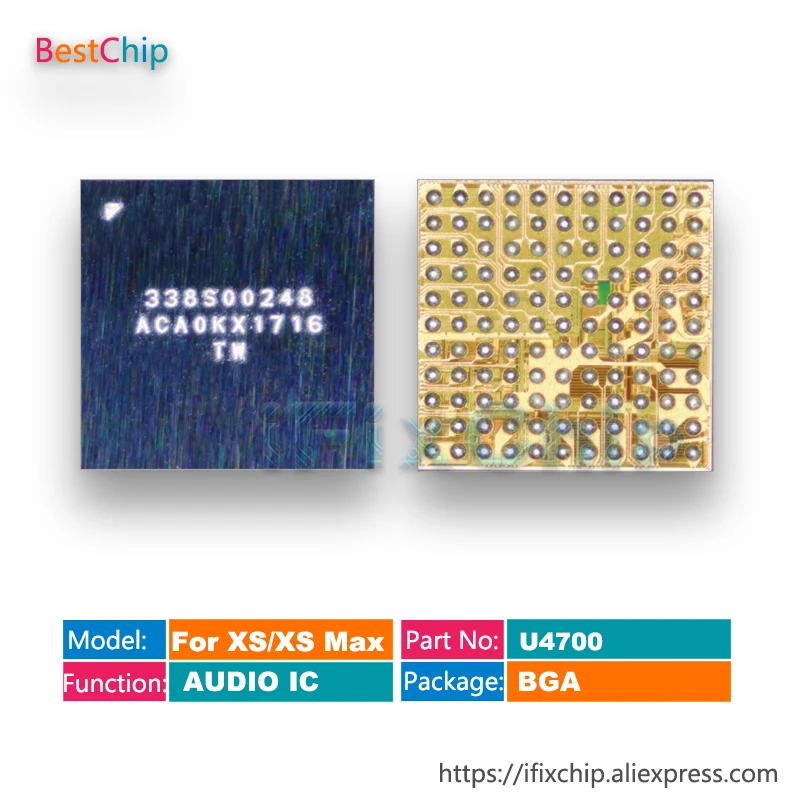 10pcs/lot 100% New U4700 CS42L75 338S00248 For iphone XS/XS MAX/XR Big AUDIO CODEC IC Chip