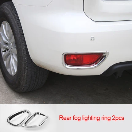 

For Nissan Patrol y62 2017-2020 chrome Rear fog light ring trim 2pcs