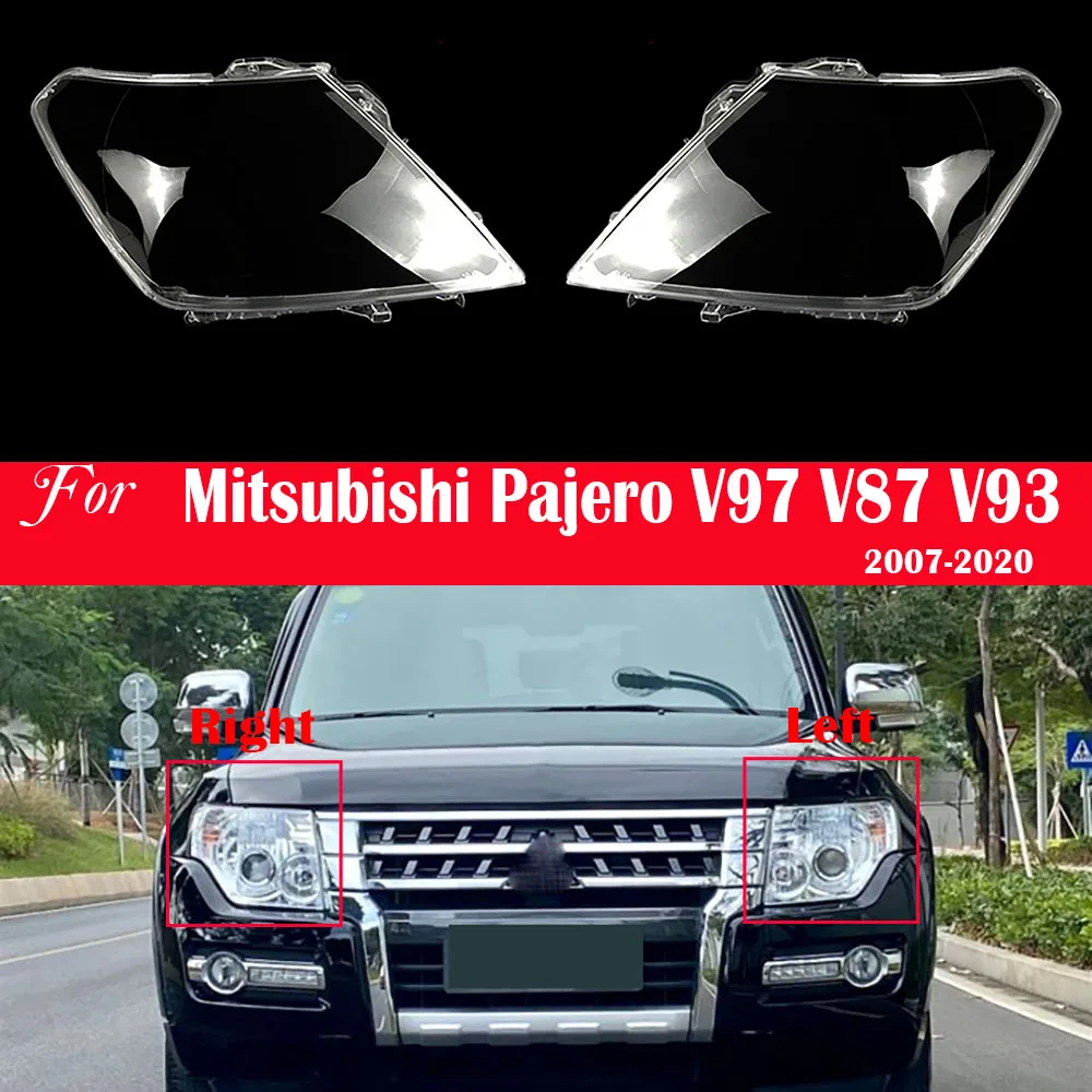 

Car Headlamp Lens Replacement Head Light Auto Shell For Mitsubishi Pajero V97 V87 V93 2007 ~ 2020 Headlight Cover Lampshade