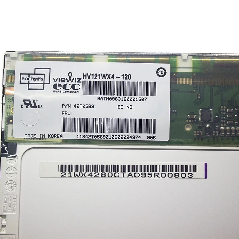 Imagem -02 - Tela do Portátil Hv121wx4120 Hv121wx4-110 Hv121wx4-100 Hv121wx4 para Lenovo Thinkpad Ibm X200 X200i X201 Affs 20pin Lvds 12.1