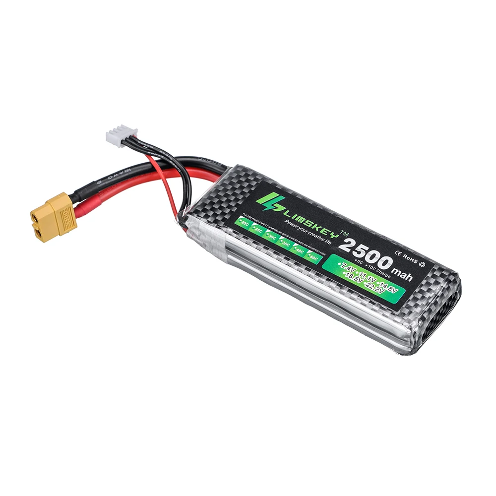 3S 11.1v 2500mAh 40C LiPo Battery XT60/T/JST/TRX Plug For RC Car Airplane Helicopter 11.1v Rechargeable Lipo Battery 2pcs