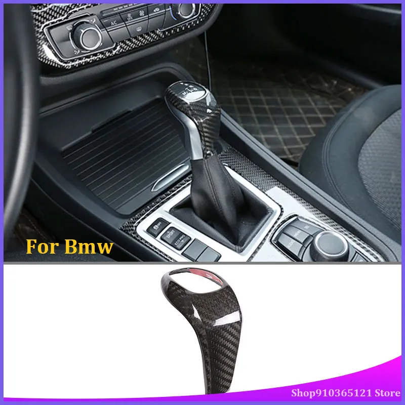 For Bmw 1 Series 2 Series X1 Gear Shift Head Cover Gear Lever Cover Real Carbon Fiber Car Interior Modification Accessories