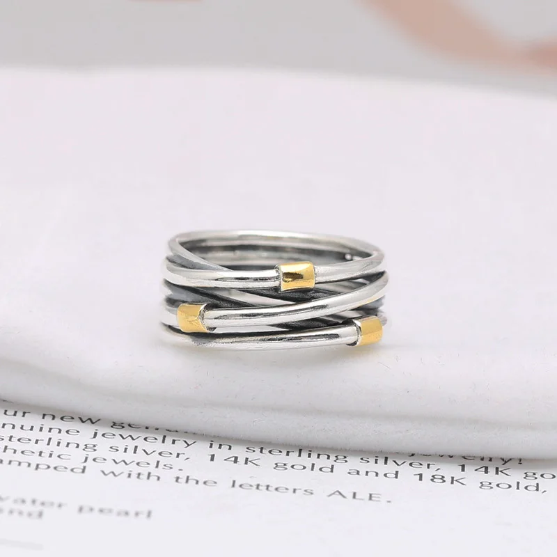 S925 Silver Eternity Entwined Rose Rope Bands Rings For Women Wedding Party Gift fit Lady Fine Jewelry