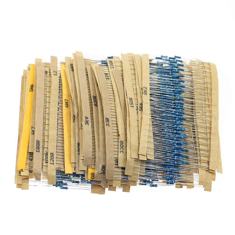1280pcs 64value 1/4W 1% Metal Film Resistor Assortment Kit 0.25W resistor samples pack