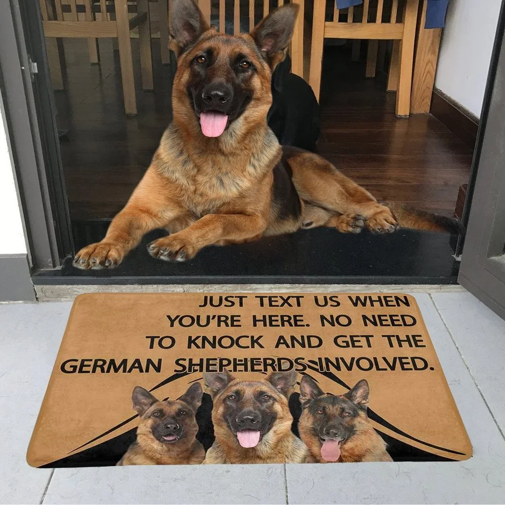 CLOOCL No Need To Knock Doberman Doormat 3D Printed Dog Doormat Non Slip Door Floor Mat Decor Porch Doormat DropShipping