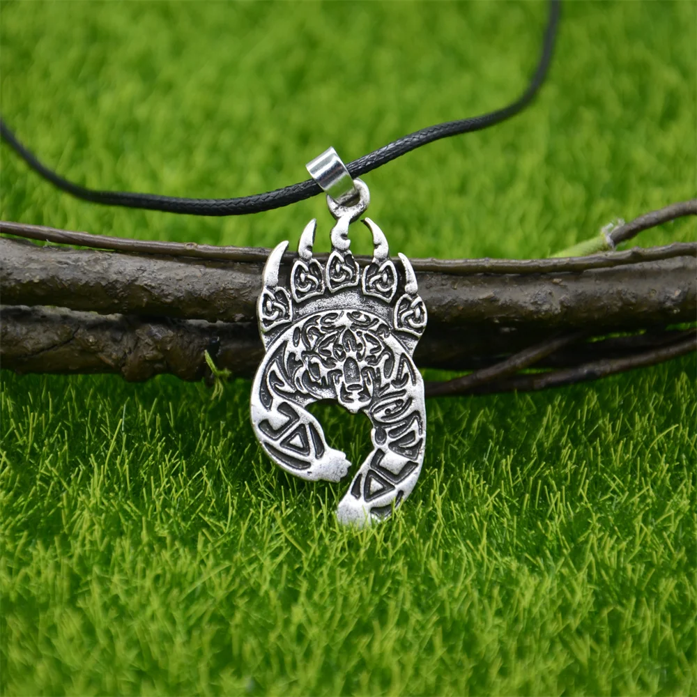 Bear Paw Slavic God Veles Symbol Amulet Talisman Viking Pendant Male Jewelry Necklace