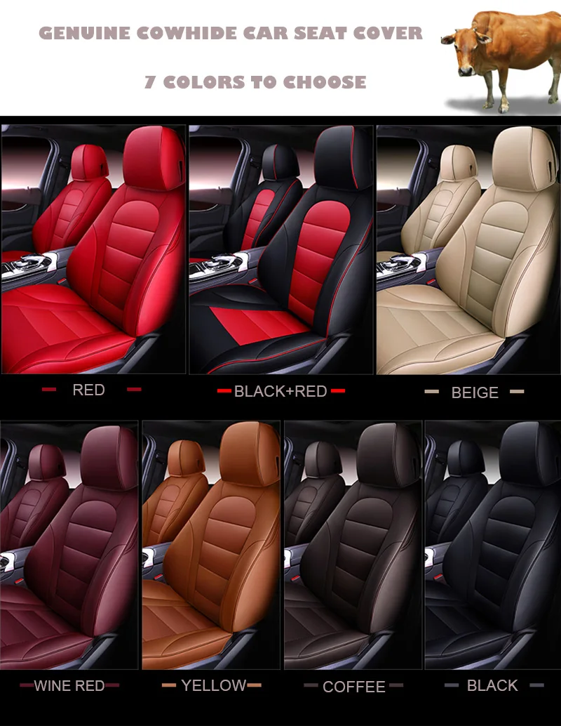 Coprisedile per auto in pelle bovina personalizzato per 7 posti Nissan Patrol y61 y62 y60 quest Buick spaceave Dodge Journey JCUV accessori auto stylin