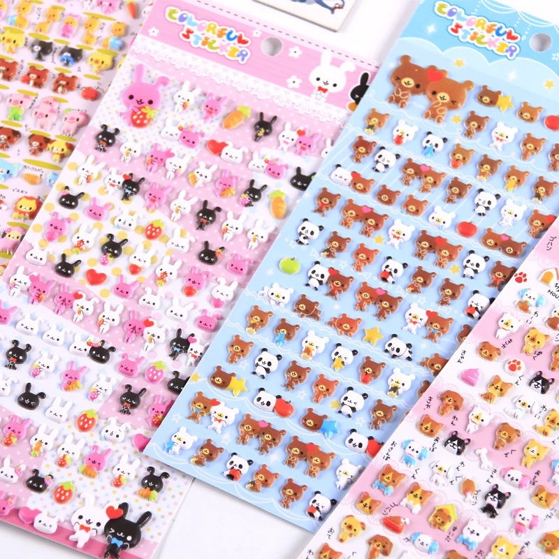 Kawaii Mooie Kleine Dier Schuim 3D Decoratieve Briefpapier Stickers Scrapbooking Diy Dagboek Album Stok Label Schoolbenodigdheden