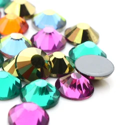 all sizes AAAAA Quality Flatback Crystal  Hot Fix Rhinestones Glass Strass Hotfix Iron On Rhinestones For Fabric garment