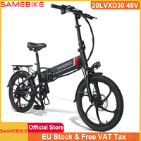 EU Stock Original SAMEBIKE 20LVXD30-IT Cycling Folding Smart Electric Bike 48V 10.4AH 350W 20inch 35km/h E-Bike EU Plug