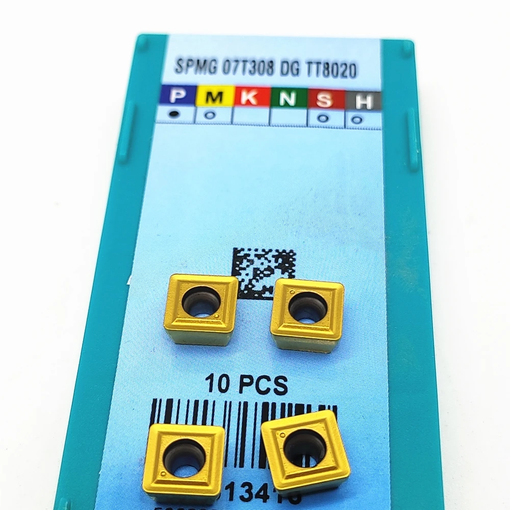 10Pcs SPMG07T308 DG TT9030 Karbida Alat Putar Logam Mengubah Alat SPMG07T308 DG TT8020 Mengubah Pisau