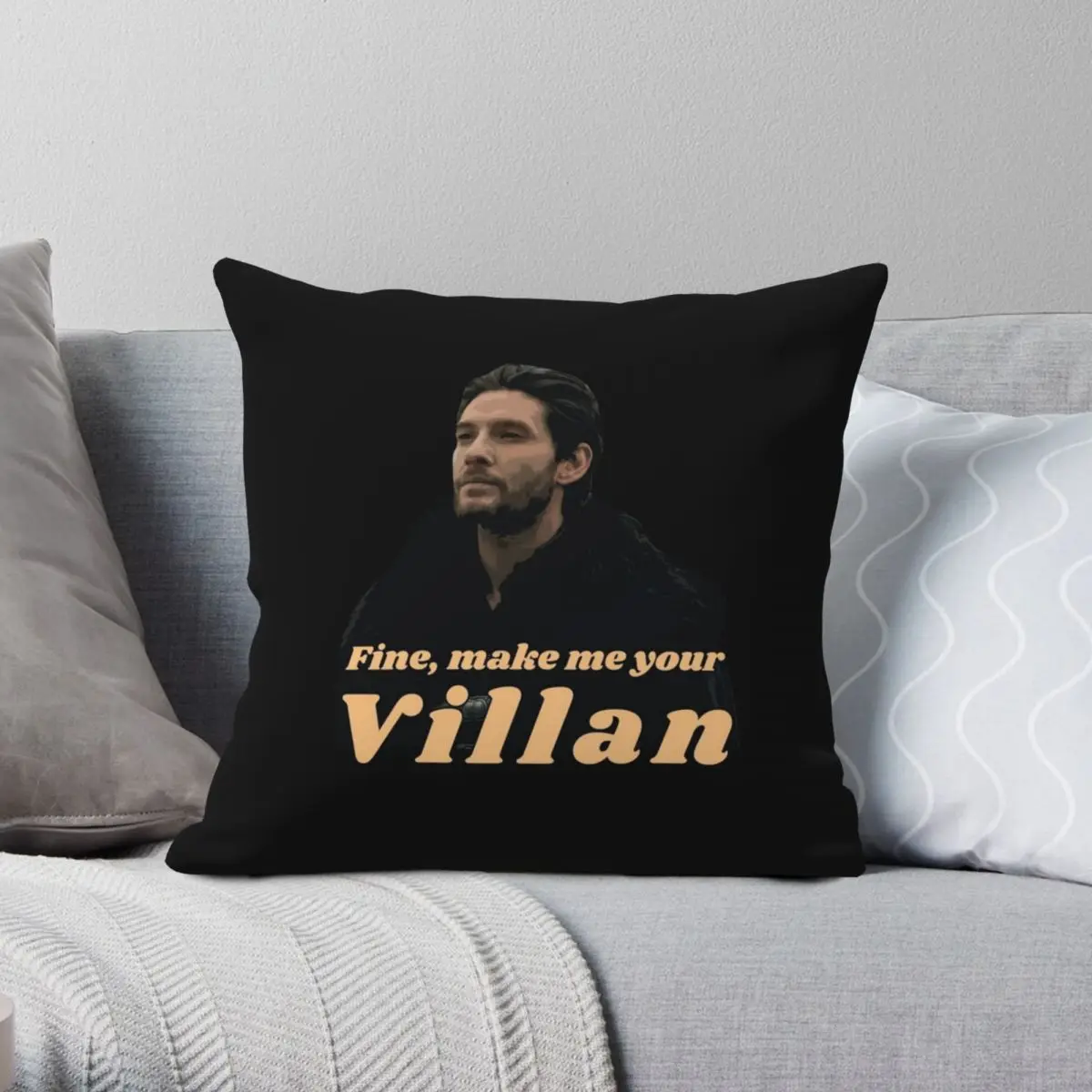 Darkling Fine Make Me Your Villain Pillowcase Polyester Linen Velvet Creative Zip Decor Car Cushion Cover